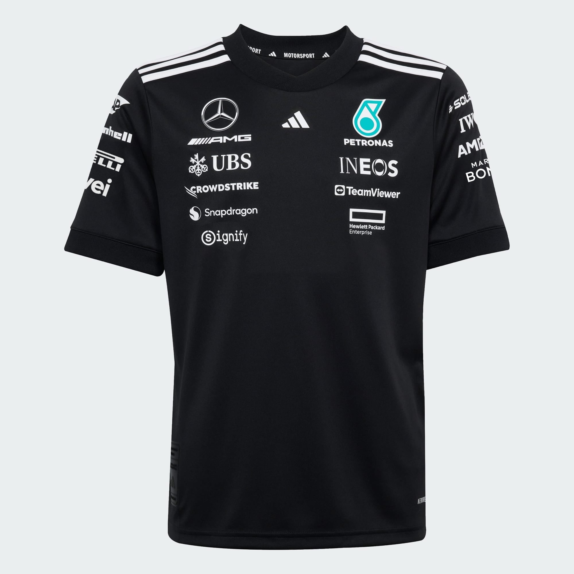 Camisa Mercedes - AMG Petronas Formula One Team White Black Infantil