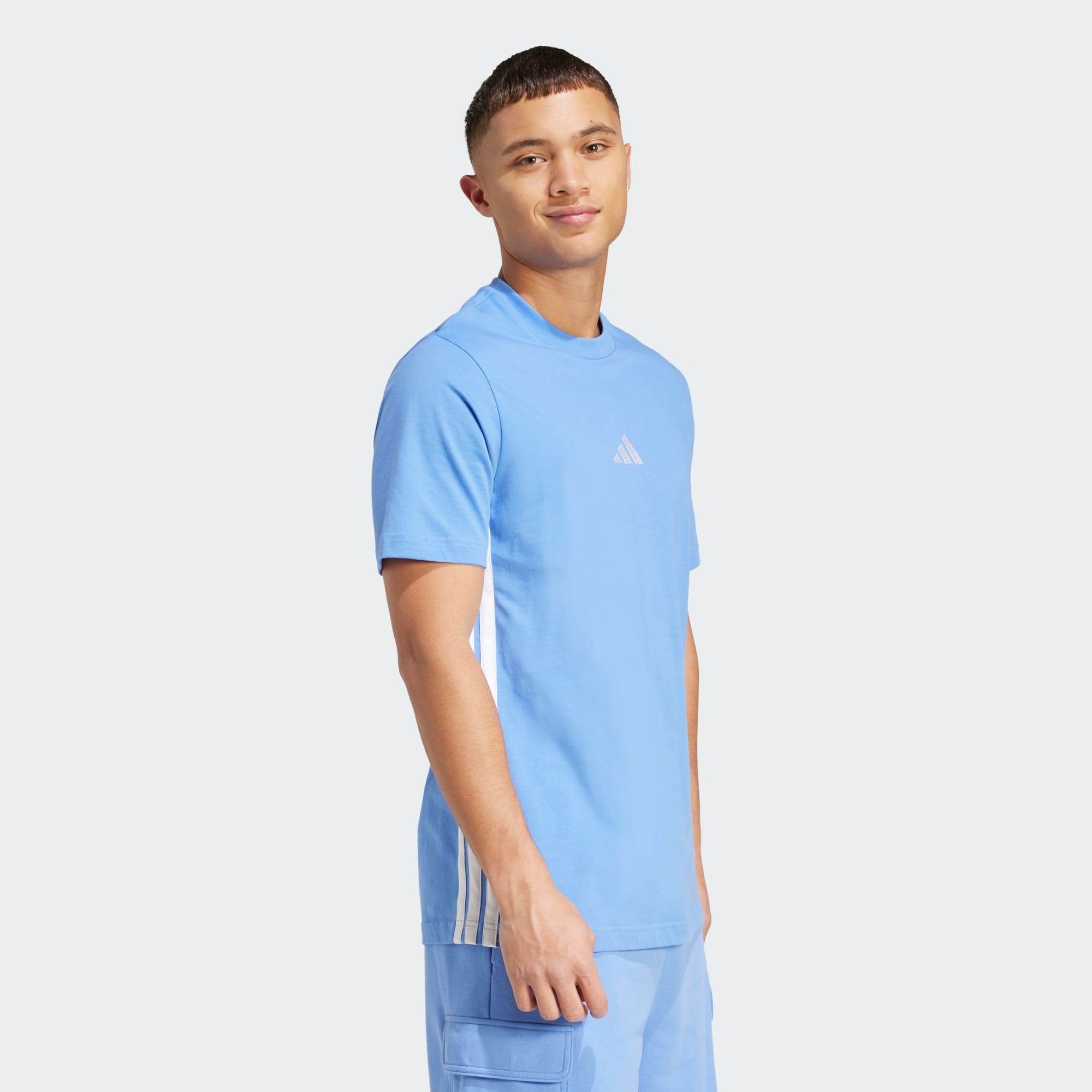 Camiseta Malha Simples Essentials Três Listras