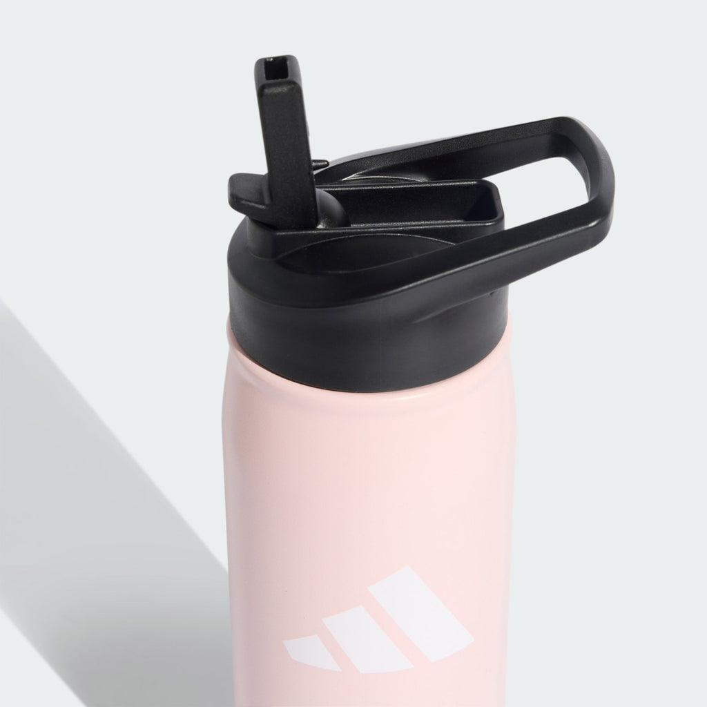 Garrafa metálica de 0,6 litros com canudo