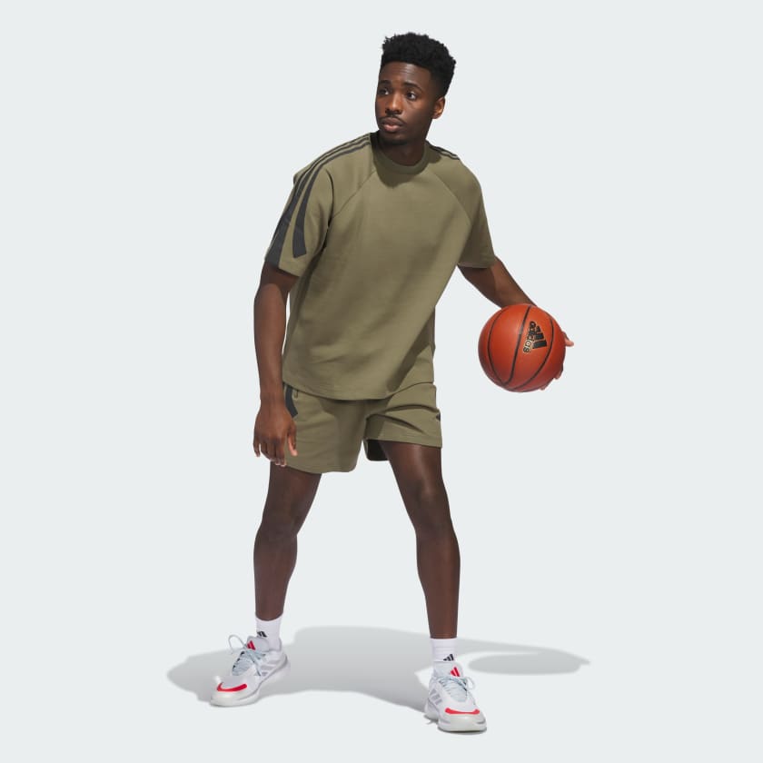 Moletom Manga Curta adidas Basketball (Gênero Neutro)